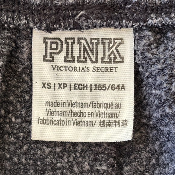 Pink by Victoria’s Secret XS Charcoal Gray Turtleneck Sweatshirt and Joggers Set - Picture 15 of 16